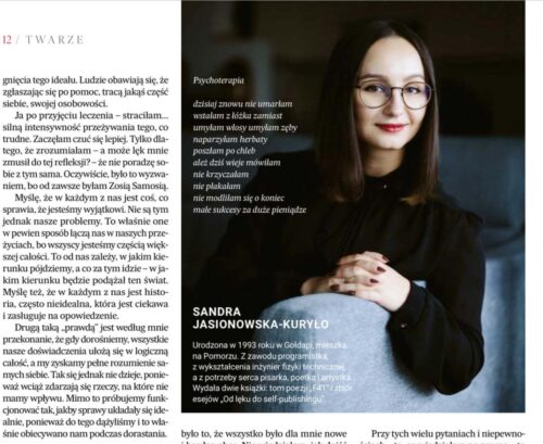 Inni napisali. Spotkanie z Gołdapianką Sandrą Jasionowską-Kuryło w „Wysokich Obcasach”