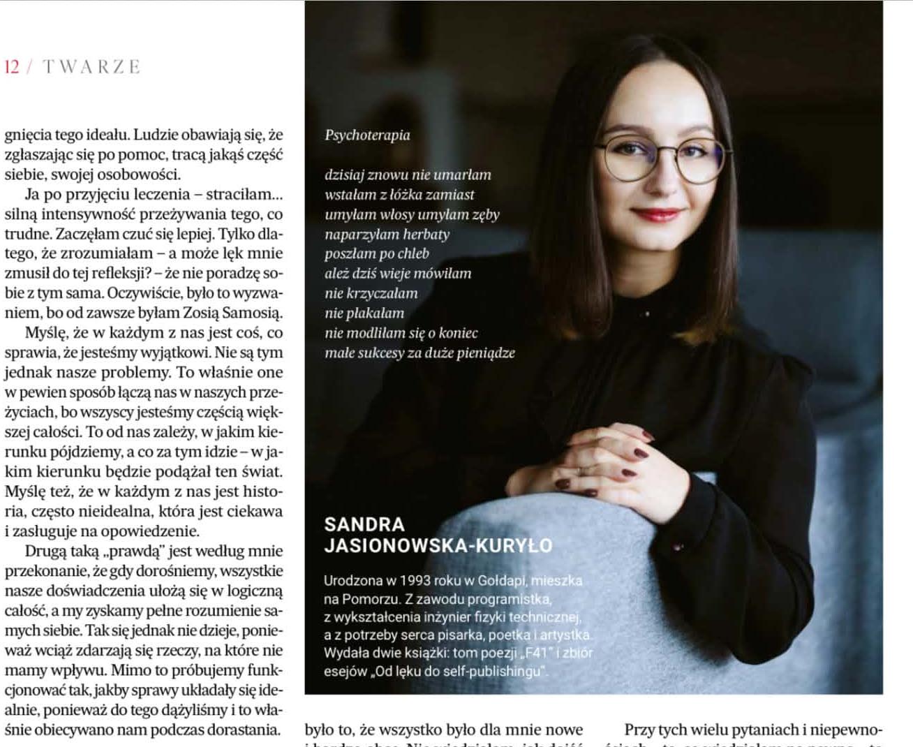 Inni napisali. Spotkanie z Gołdapianką Sandrą Jasionowską-Kuryło w „Wysokich Obcasach”
