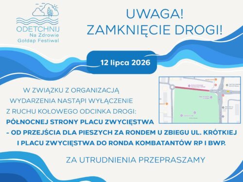 Informacja o zamknięciu drogi