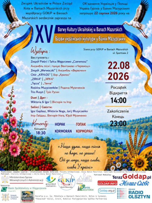 XV Barwy Kultury Ukraińskiej w Baniach Mazurskich 2026