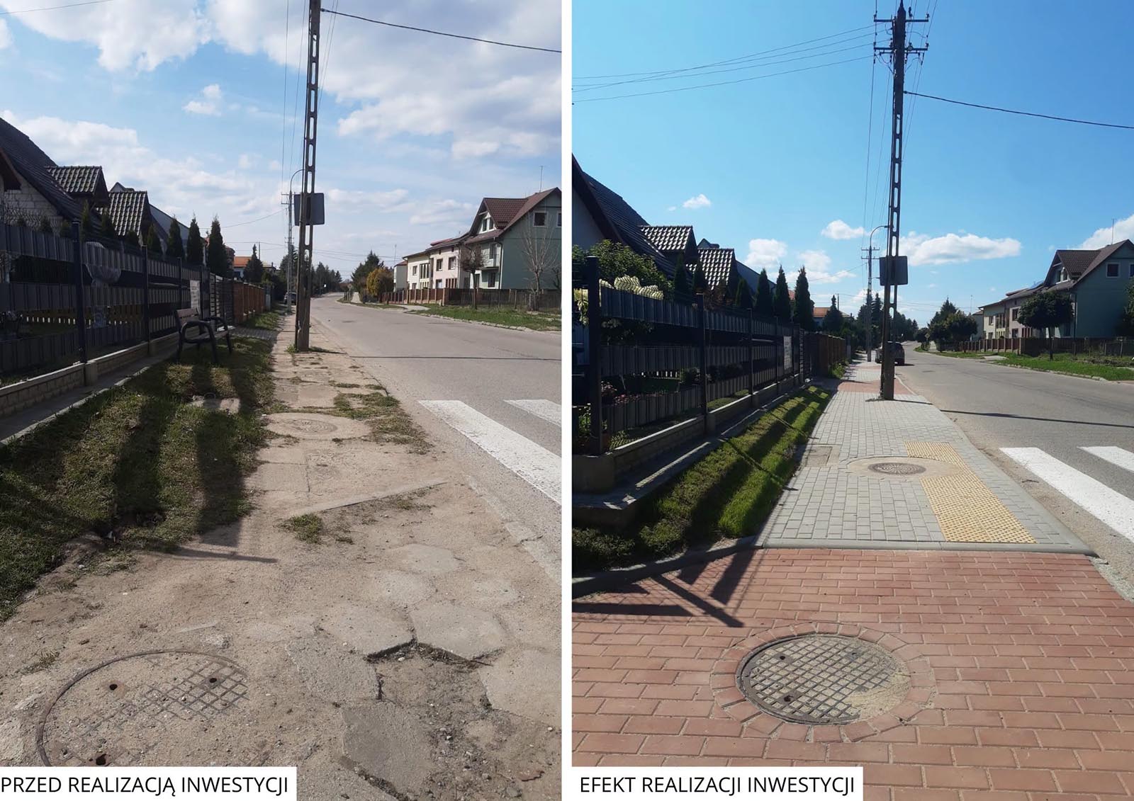 Dobiegły końca prace związane z przebudową i budową chodnika na ulicy Żeromskiego