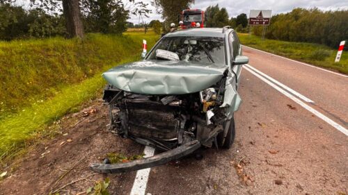 Zderzenie dwóch pojazdów na drodze wojewódzkiej nr 650
