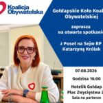 Zapraszamy mieszkańców Gołdapi i okolic na spotkanie z Poseł na Sejm RP Katarzyną Królak