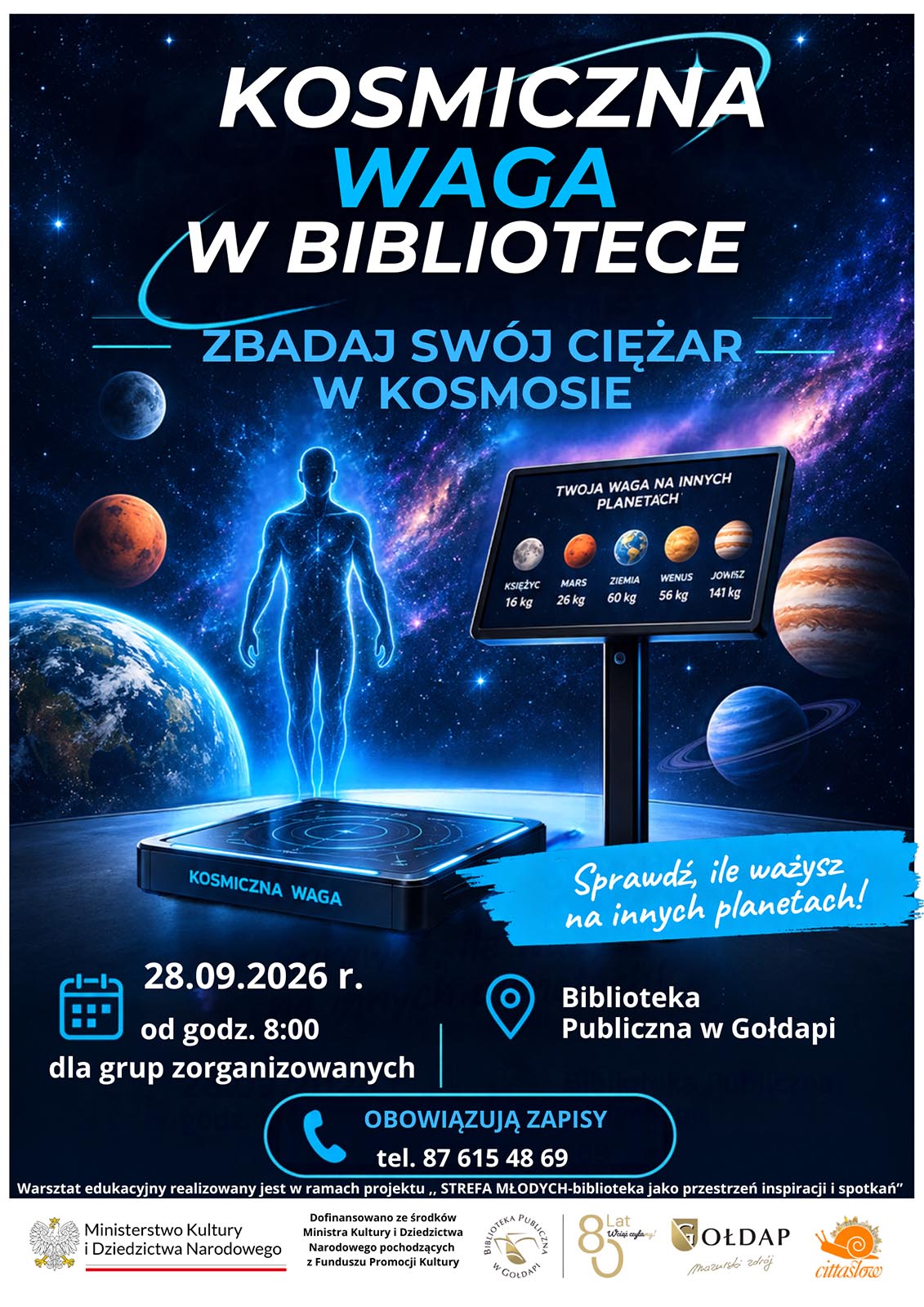 A gdyby tak sprawdzić, ile ważysz… na Marsie? A ile na Księżycu?