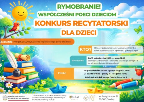 Czy Twoje dziecko lubi wiersze, zabawę słowem i występy przed publicznością?