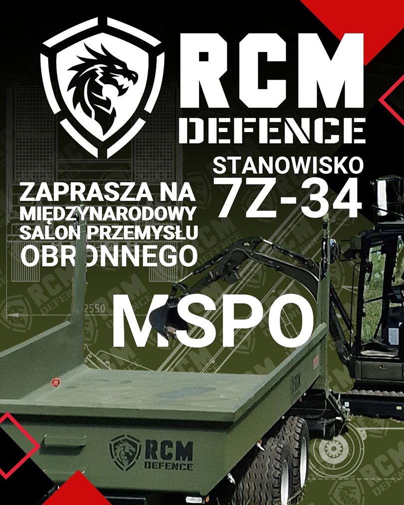 Działająca w gołdapskiej podstrefie SSSE RCM Defence zaprasza na XXXIV Międzynarodowy Salon Przemysłu Obronnego w Kielcach