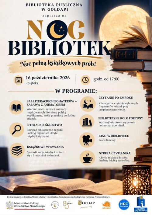 Będzie to noc pełna książkowych prób!