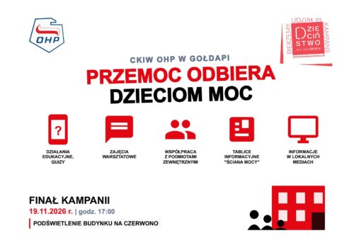CKiW OHP w Gołdapi w ogólnopolskiej kampanii „Dzieciństwo bez Przemocy”