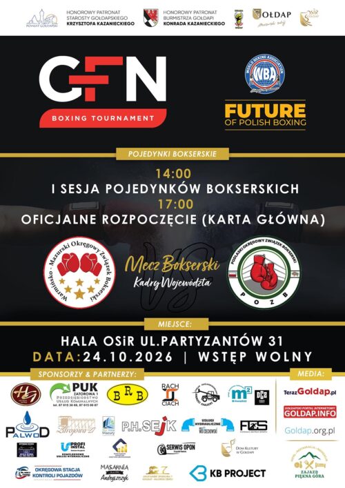 GOŁDAP FIGHT NIGHT XI – ZAPRASZAMY!