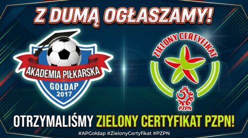 Certyfikacja Polskiego Związku Piłki Nożnej dla Akademii Piłkarskiej 2017 Gołdap
