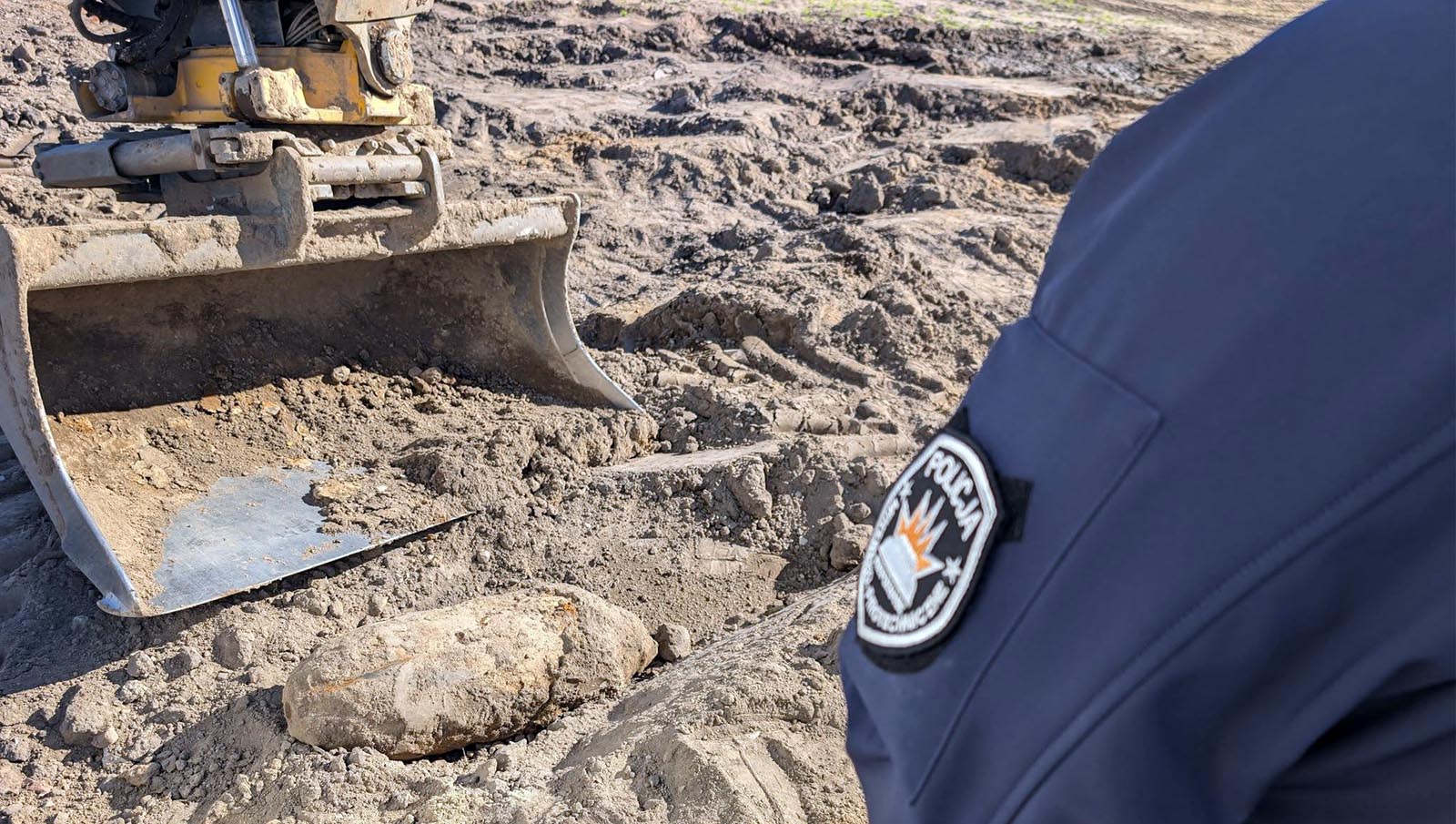 Znaleziony niewybuch został wywieziony przez patrol saperski