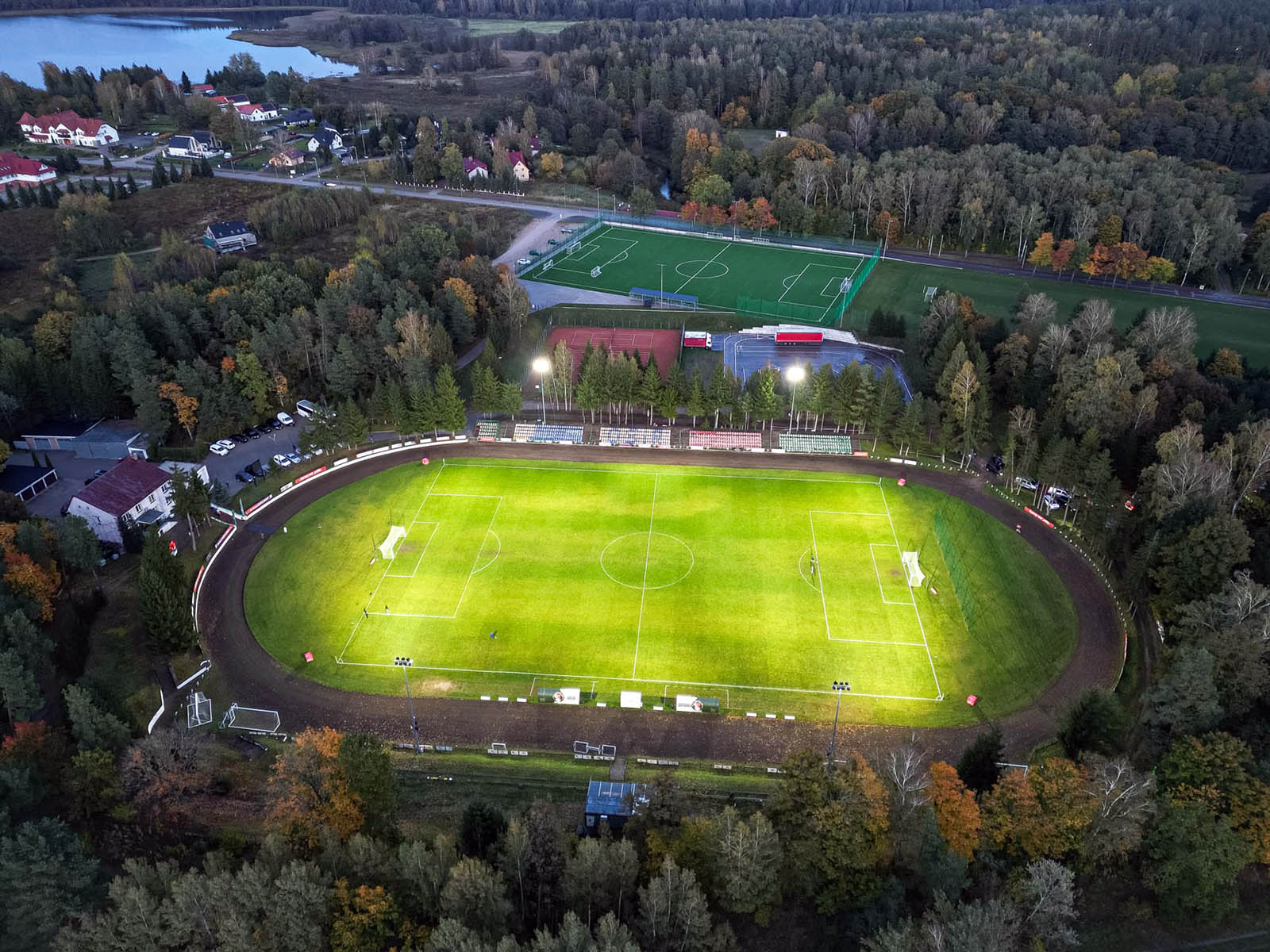 Stadion „Rominty” z lotu ptaka
